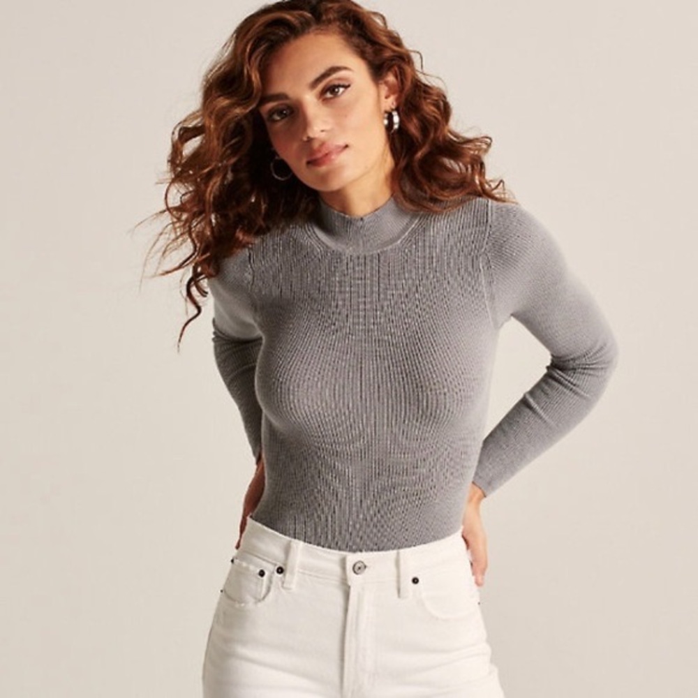 Abercrombie and fitch mock neck bodysuit BLACK